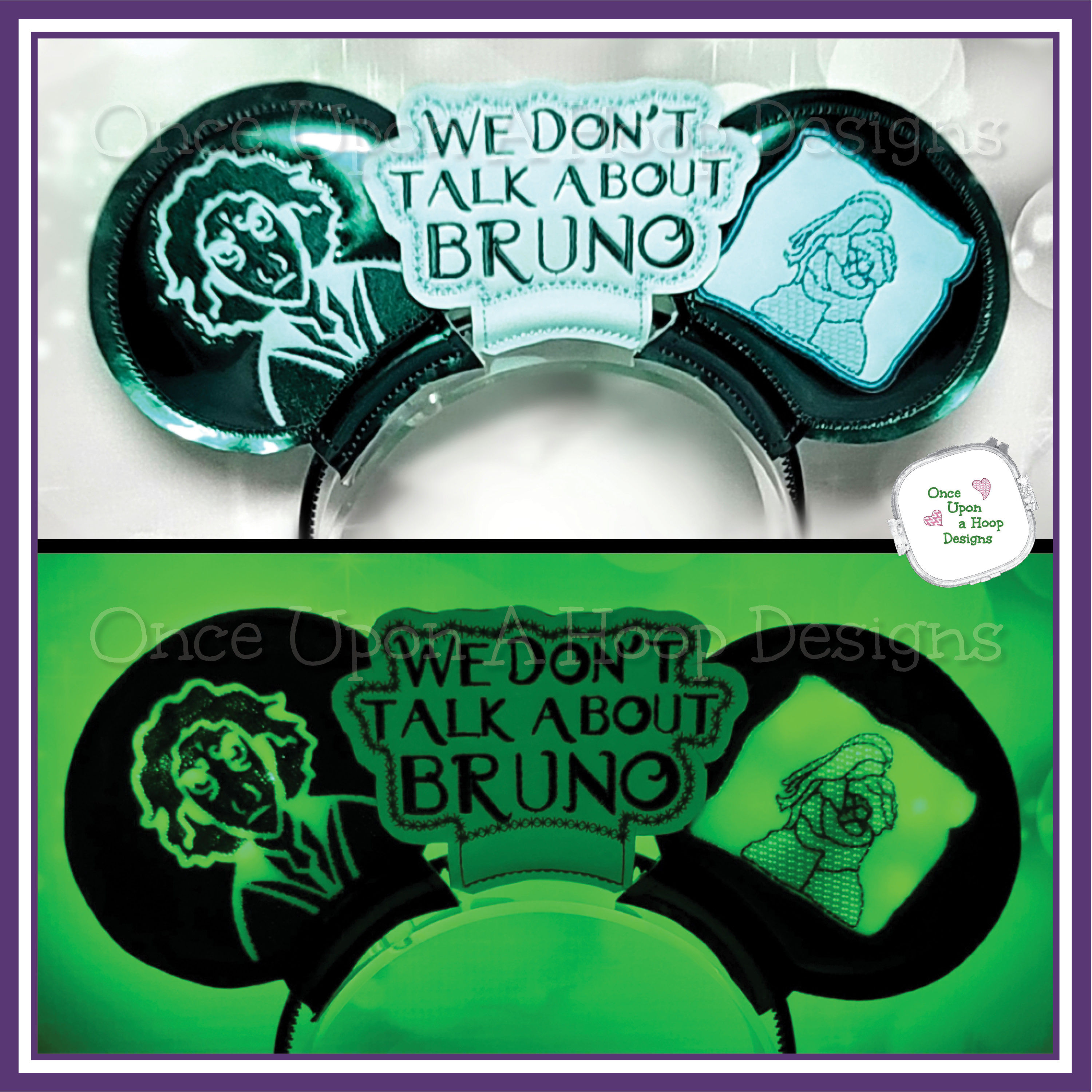 Don't Talk About Uncle Bru-no 3pc Light-up Ear Set ITH Machine Embroidery Design