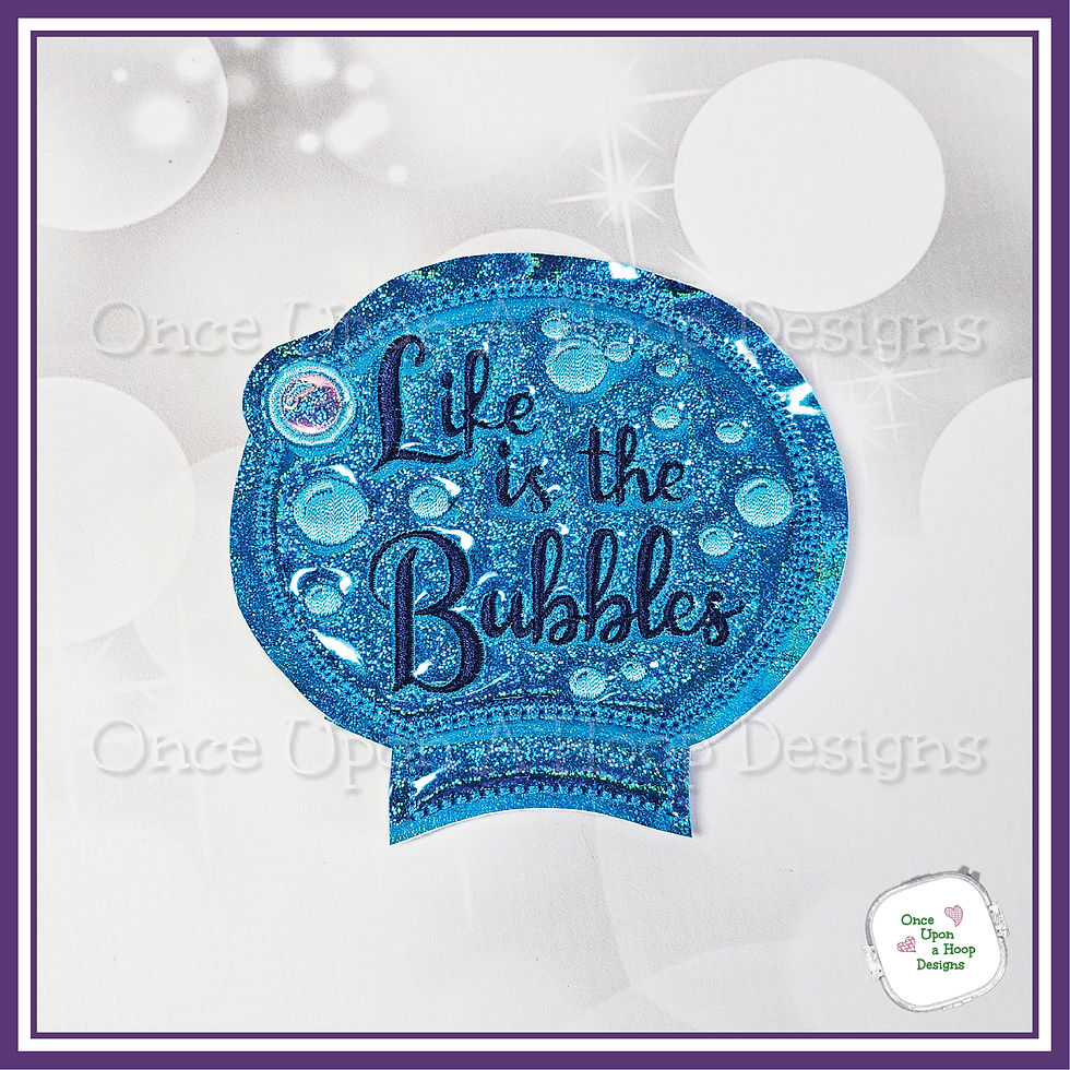 Thumbnail: Sebastian Crab Life is Bubbles MEars (3 piece SET) ITH Machine Embroidery Design