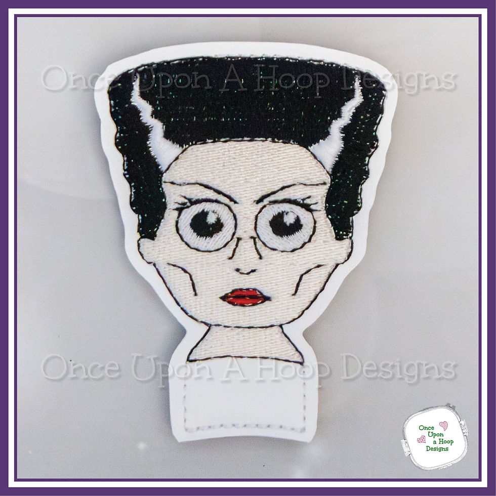 Thumbnail: Classic Monsters Headband Toppers Set 1 (4 pieces) ITH Machine Embroidery Design