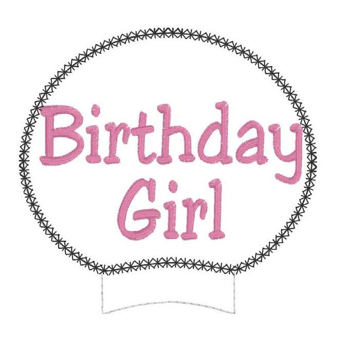 Thumbnail: Birthday Girl MEar Add-on ITH Machine Embroidery Design