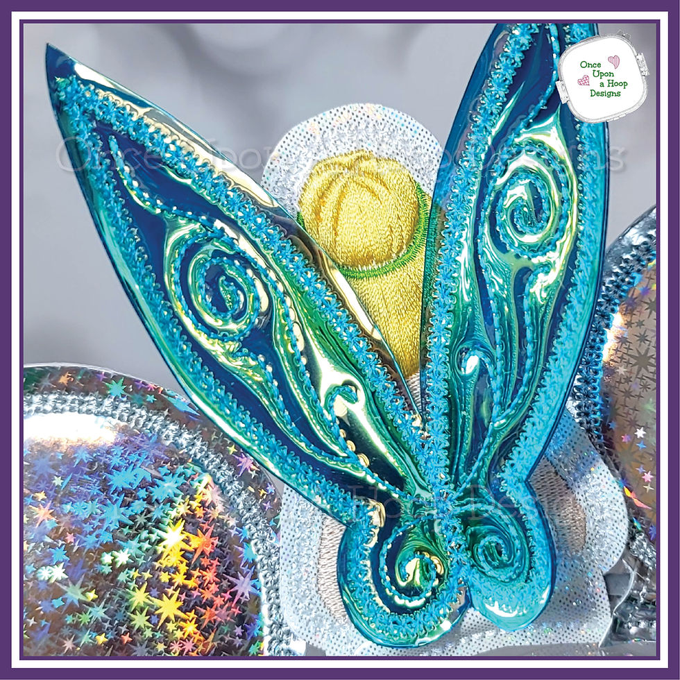Thumbnail: Never Land Tinker Fairy with 3D Wings Center ITH Digital Embroidery Design