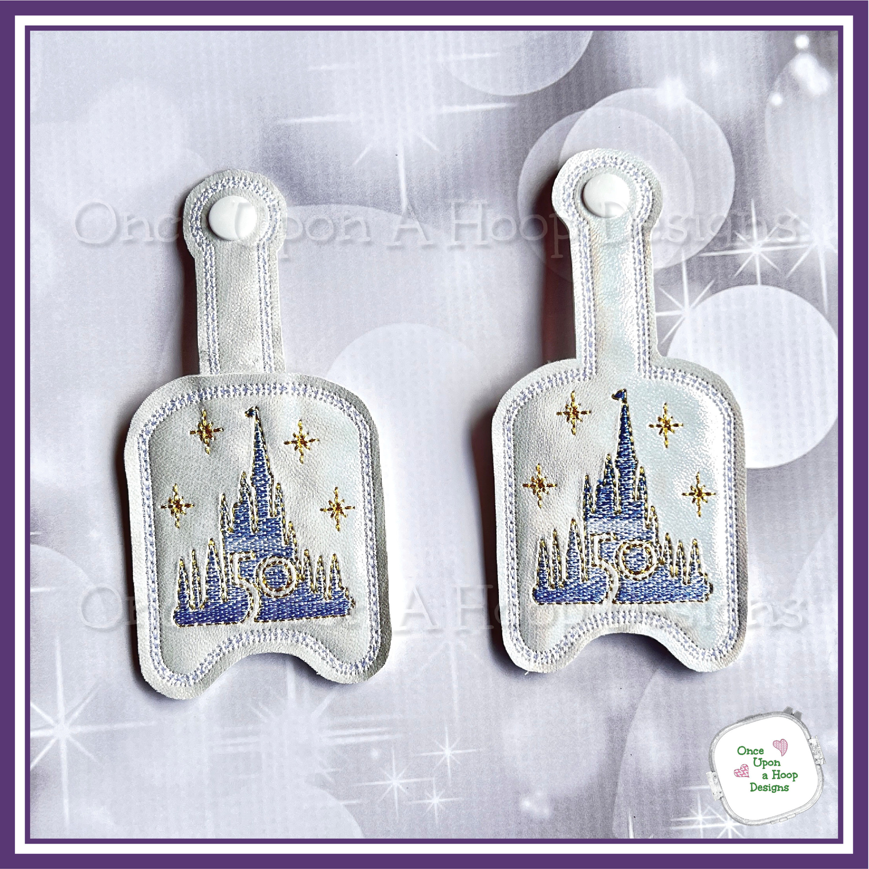 WDW 50th B.&B.W. Sanitizer Holder ITH Digital Embroidery Design