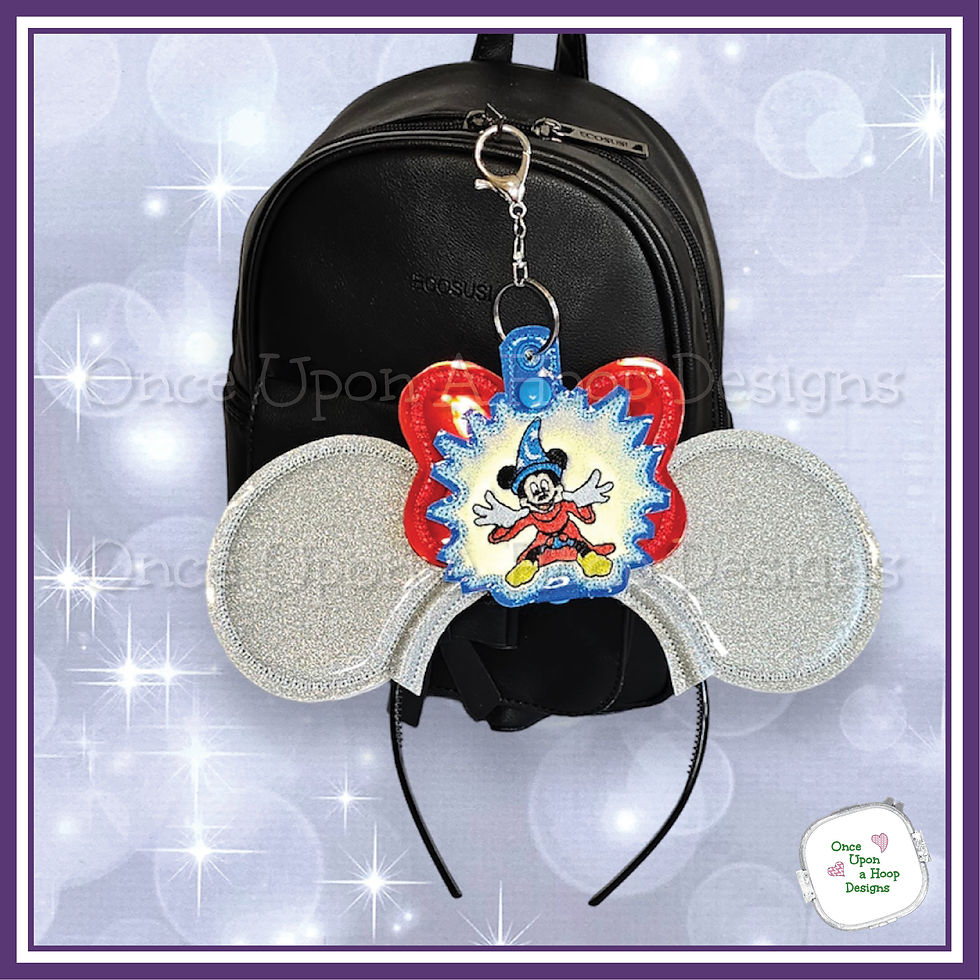 Thumbnail: Sorcerer Mr Mouse MEars Headband Holder ITH Embroidery Design