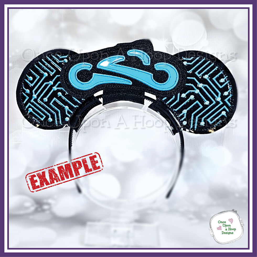 Thumbnail: Light Cycle Light-up CTR 5x7 ITH Machine Embroidery Design
