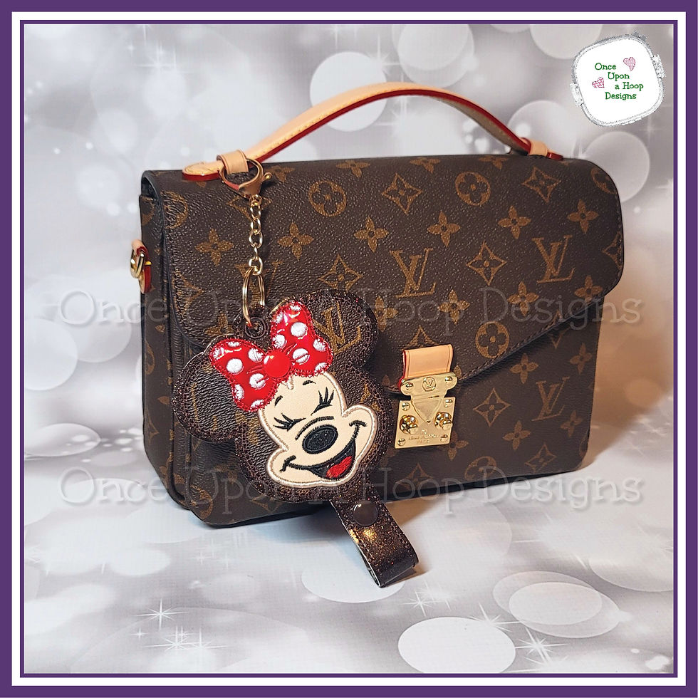 Thumbnail: Laughing Ms Mouse MEars Headband Holder ITH Embroidery Design