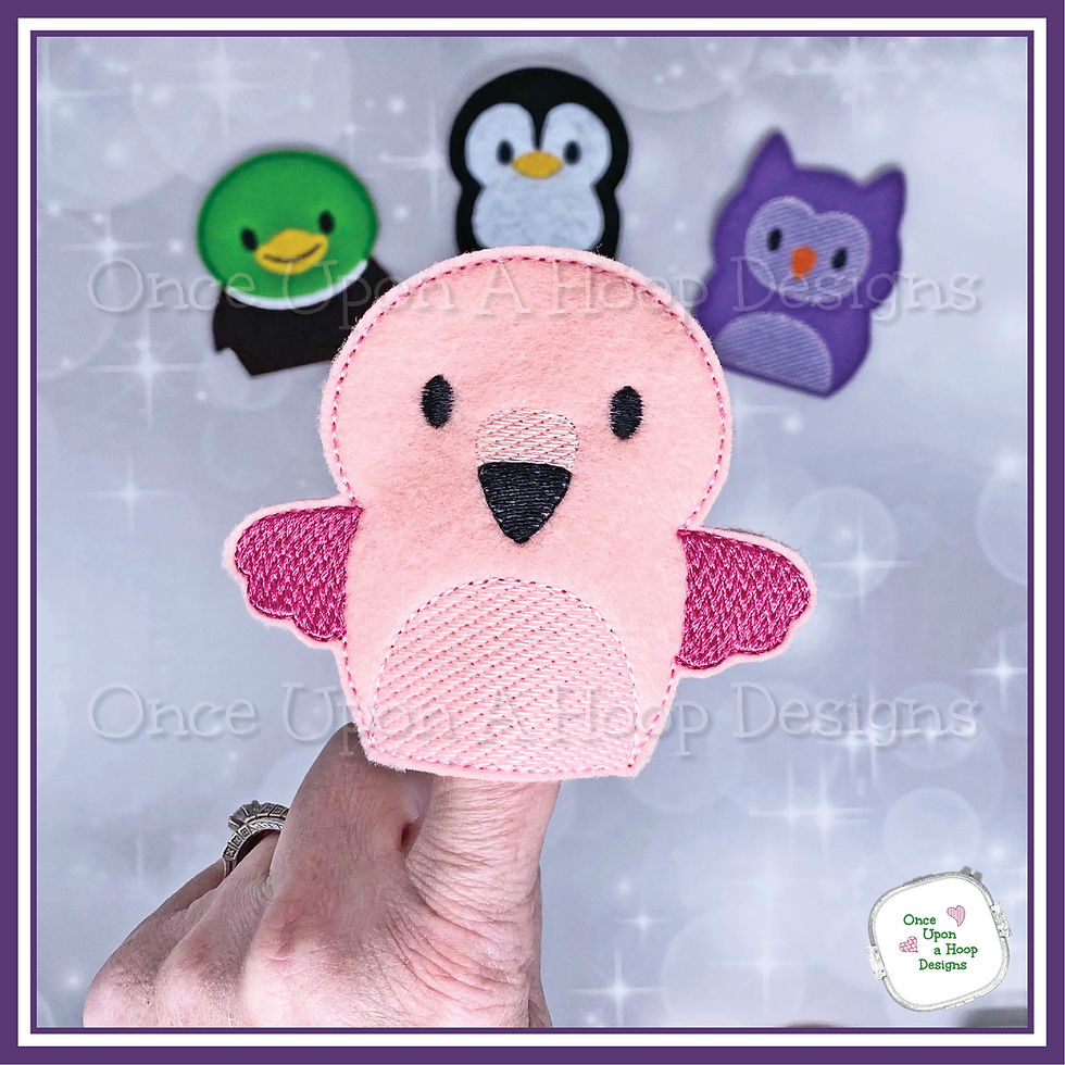 Thumbnail: Finger Puppets: Squish Birds Pack of 4 ITH Digital Embroidery Design