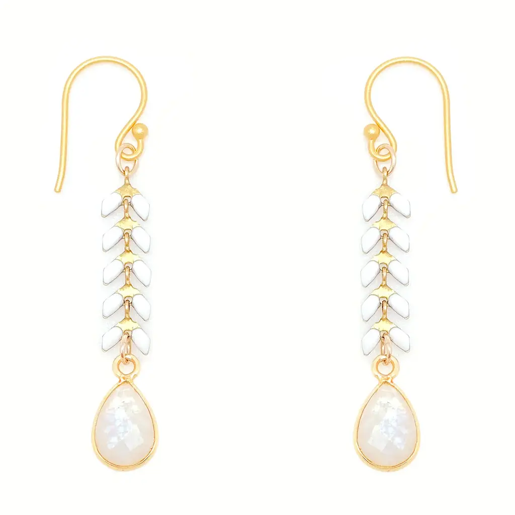 Bronwen | ENAMEL CASCADE DROP EARRINGS