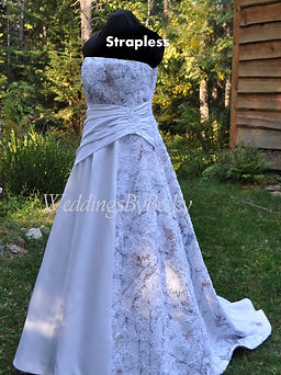 Truetimber Snow Camo and Lace wedding dress