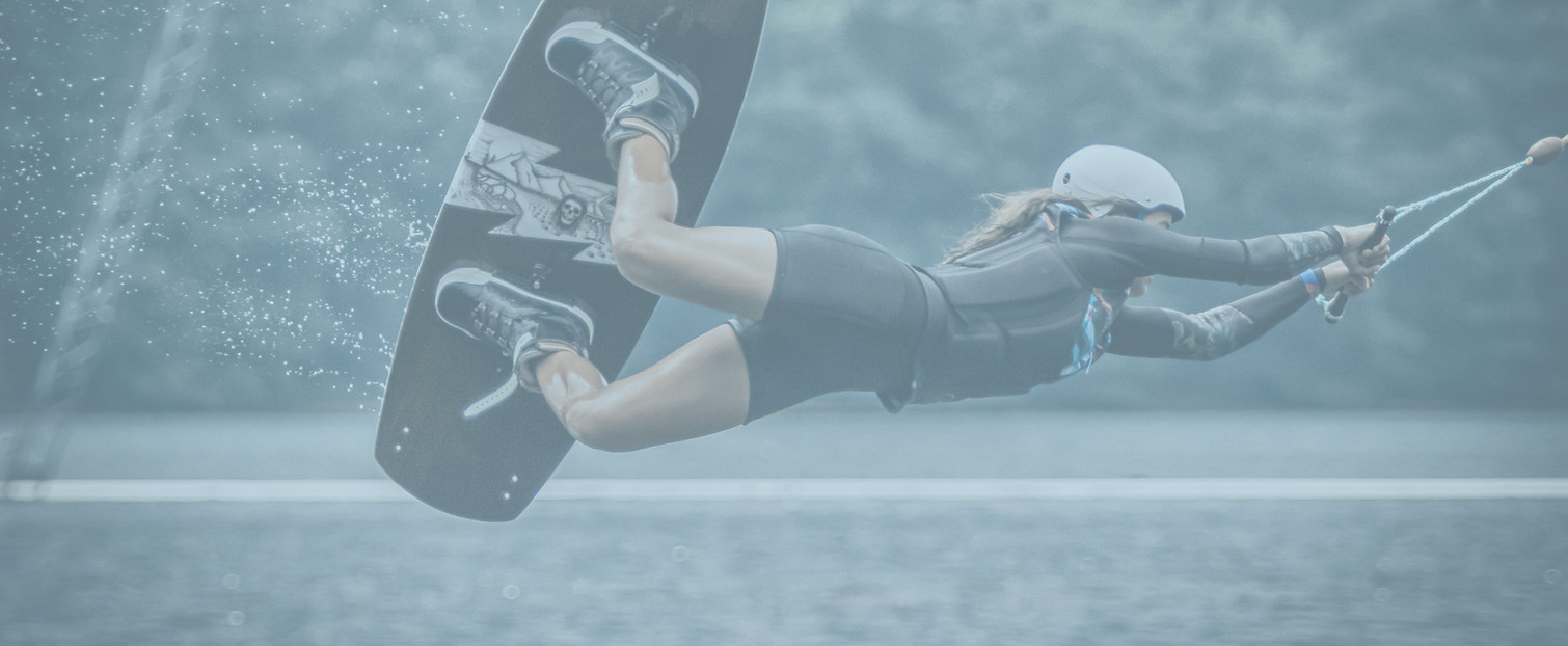 female wakeboarding in competition in middle tennessee by tnt watersports