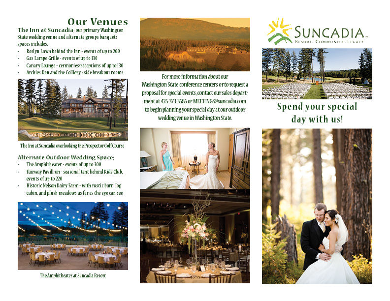 Suncadia Wedding Brochure