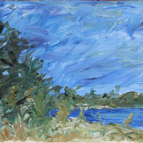 Deep Blue August Sky, Whitefish Island, Aug. 20, 2008