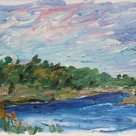 Rosy Sky Over Saugeen River, May 17, 2001