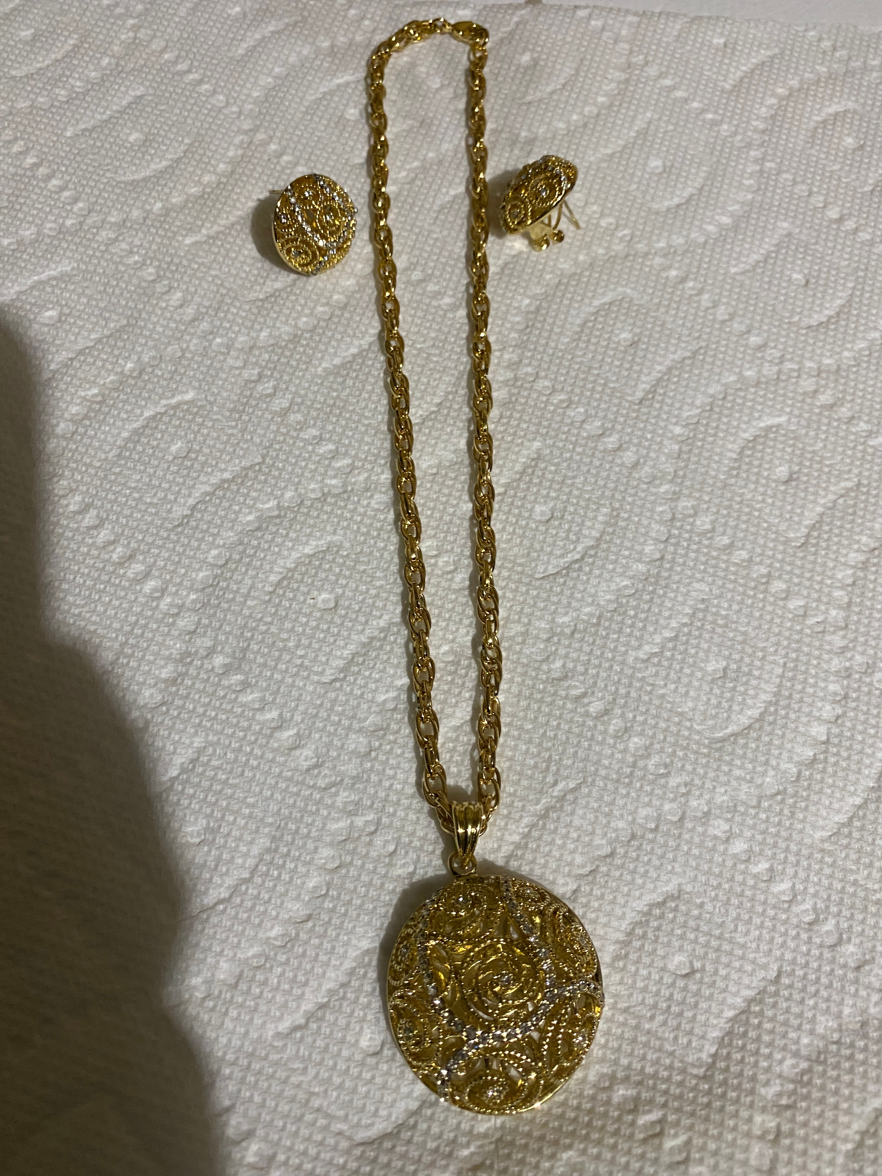 Yellow Gold Plated  2pc Set