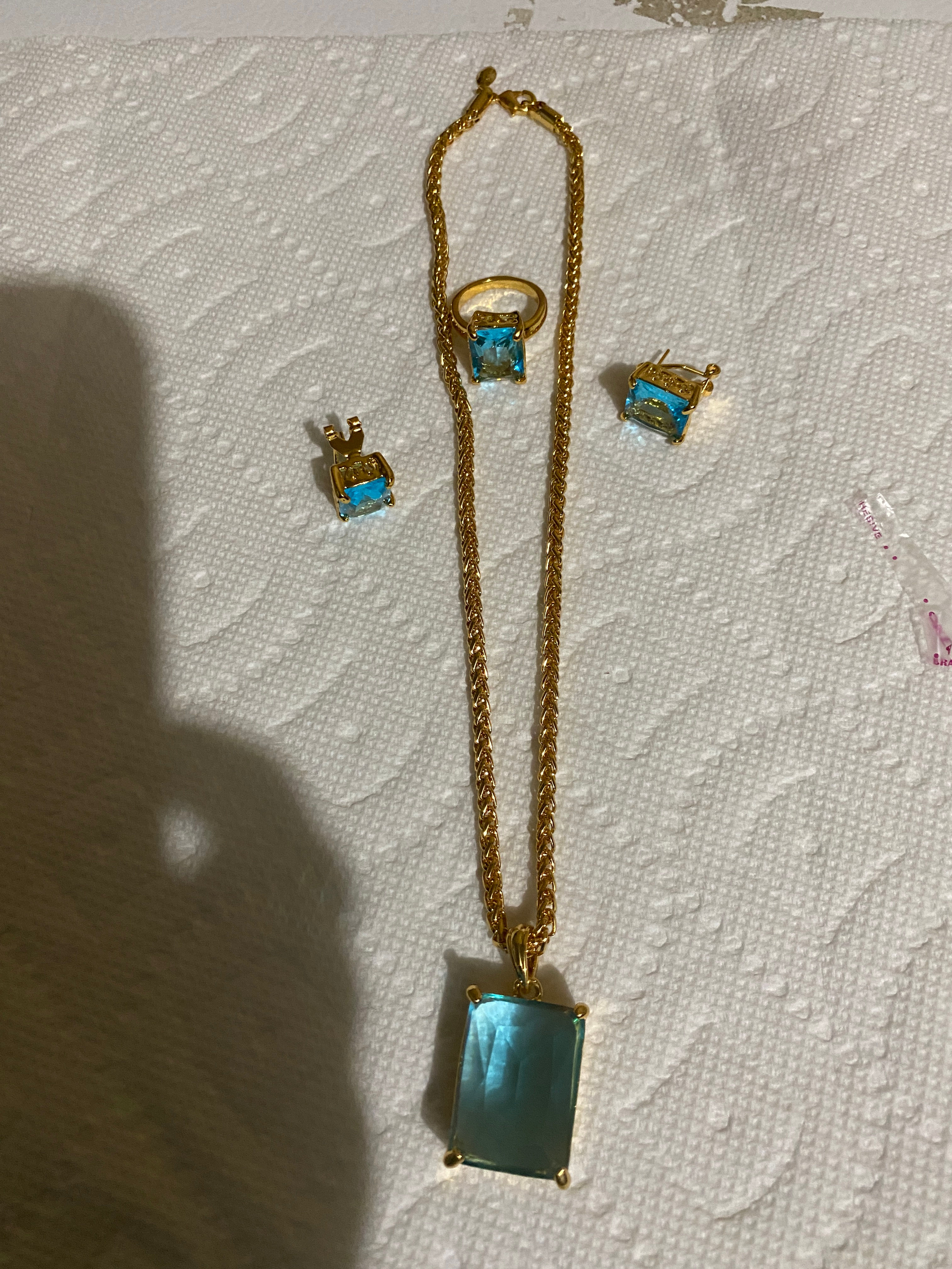 Blue Square Shaped 3pc Set