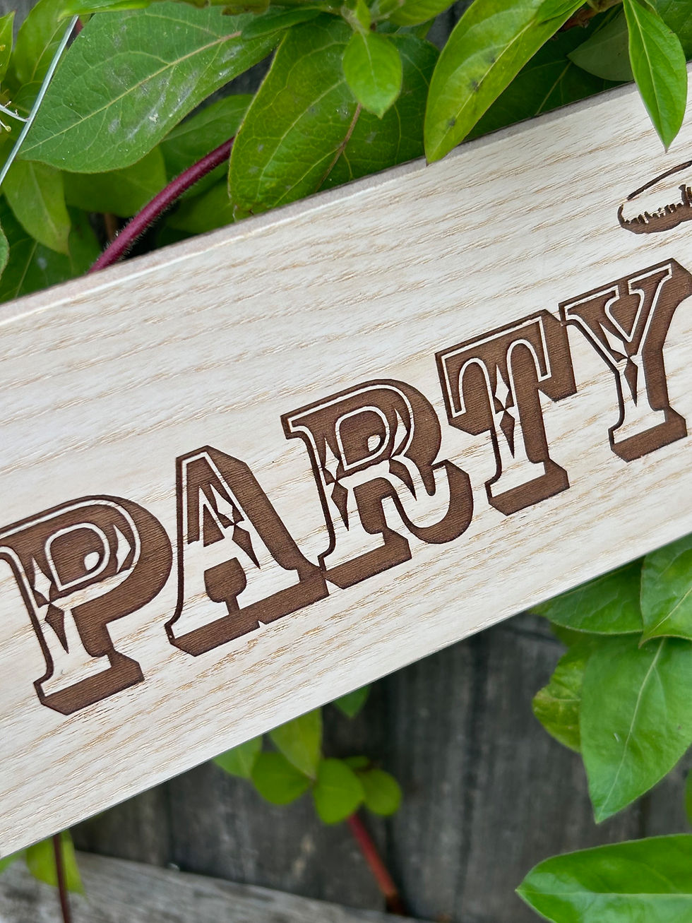 Thumbnail: Wooden Party This Way Sign
