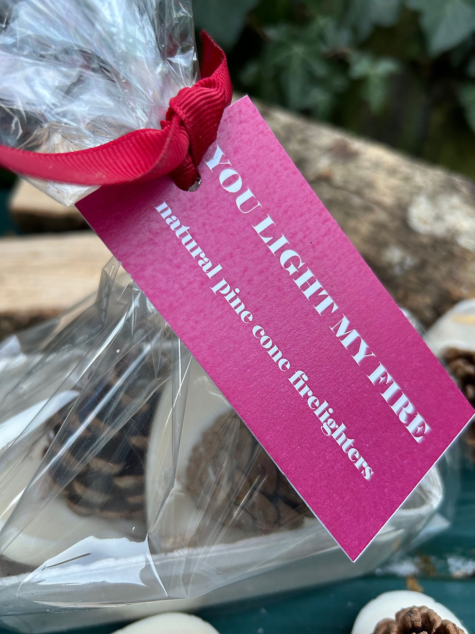 Thumbnail: Punnet of heart Shaped kindle cone firelighters
