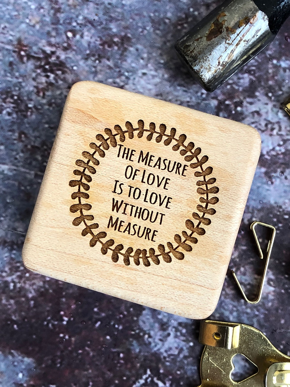 Thumbnail: You Are Loved Beyond Measure  Wooden Tape Measure 2m Long