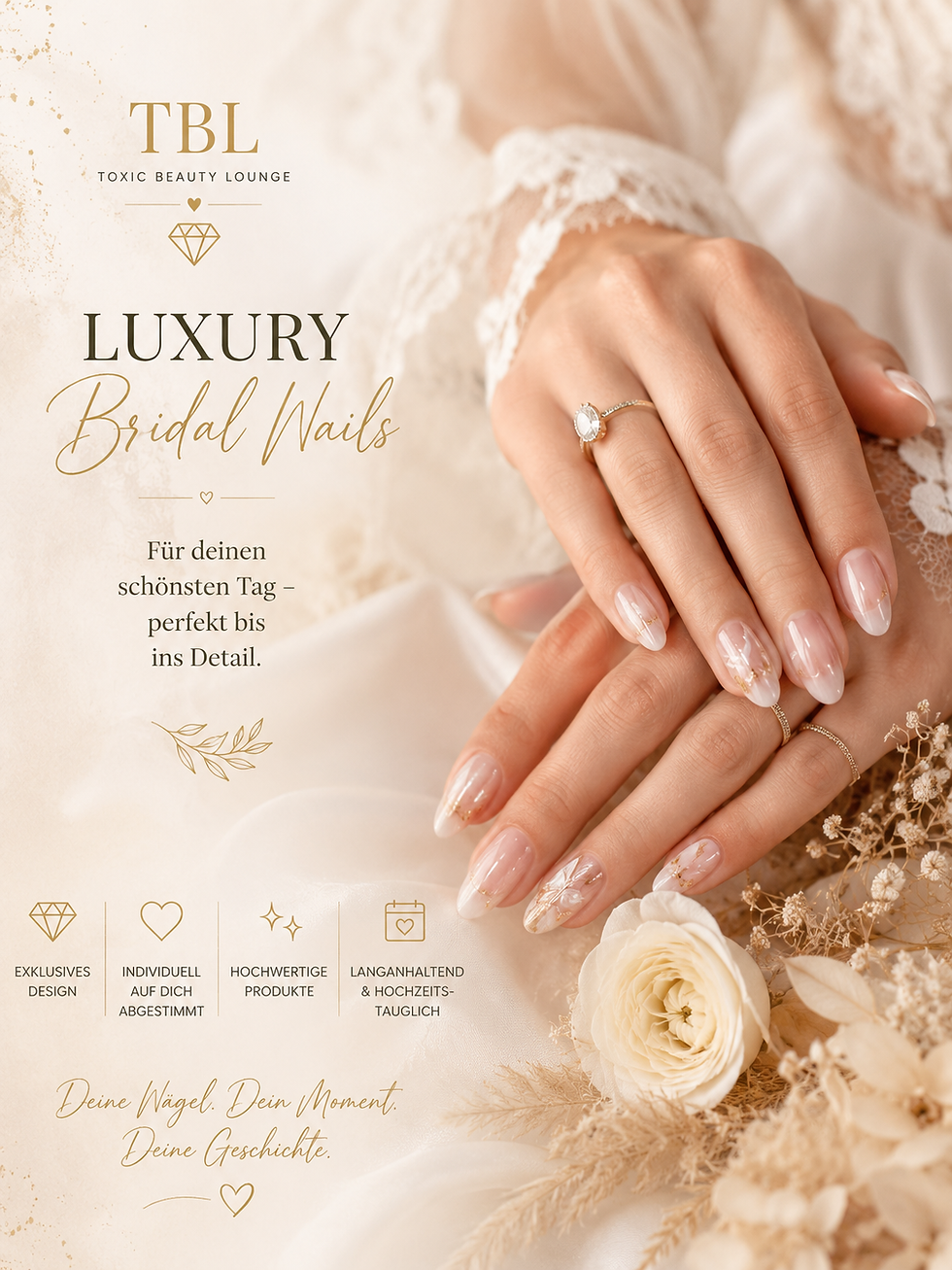 LUXURY BRIDAL NAILS