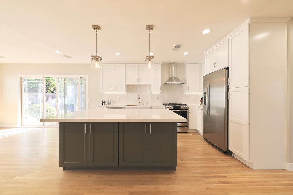 Kitchen remodel with new hardwood floors