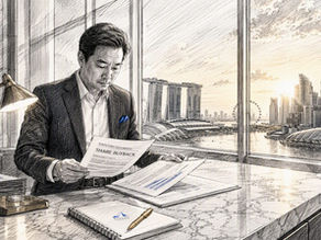 Corporate director reviewing share buyback documents