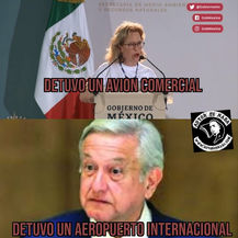 DETUVO UN AVION Y LA CORRIERON AMLO DETUVO UN AEROPUERTO