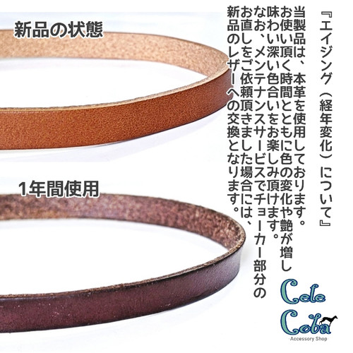 金具フリー！ID TAGチョーカー-Seamless-レザータイプ(迷子札) | Cele*Coba