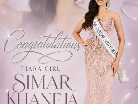 Tiara Girl Simar Khaneja: Miss Universe Union Territories 2026