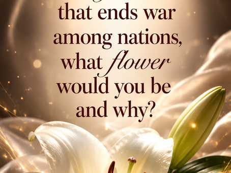 The Tiara Pageant Question: Which Flower Could End War?