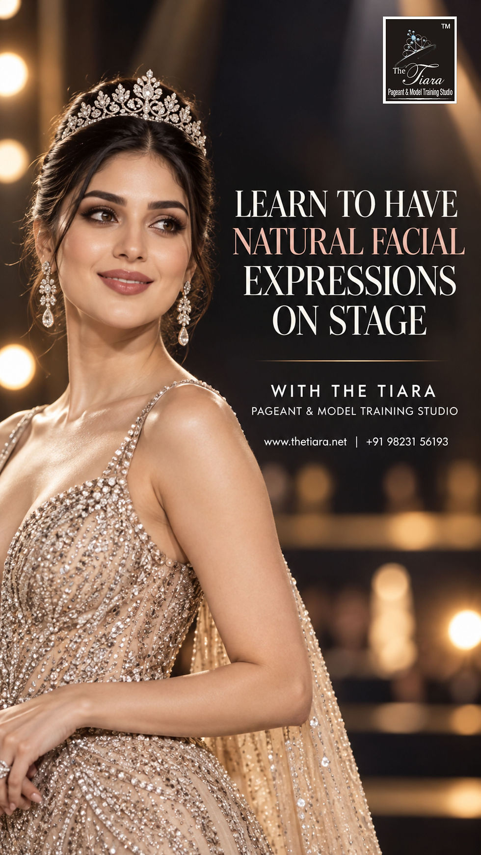 Learn to have Natural Facial Expressions on Stage with The Tiara Pageant & Model Training Studio