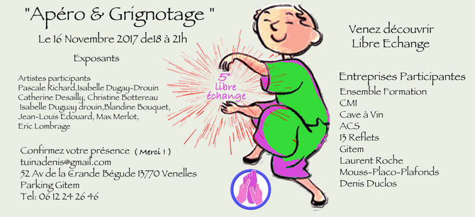 Apéro & grignotage
Venelles 16 novembre 2017