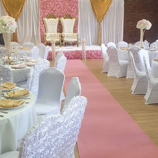 Thumbnail: Gold throne chair pair available for hire, His and Hers wedding throne chairs