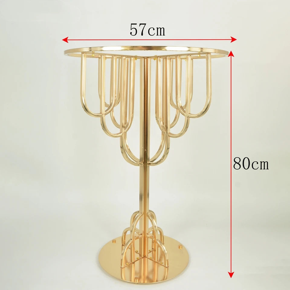 Thumbnail: Gold wedding flower stand for hire