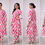 Thumbnail: Woman poses in pink and white Women Printed Kurta Plazo (Pant) Set – Rayon Fabric