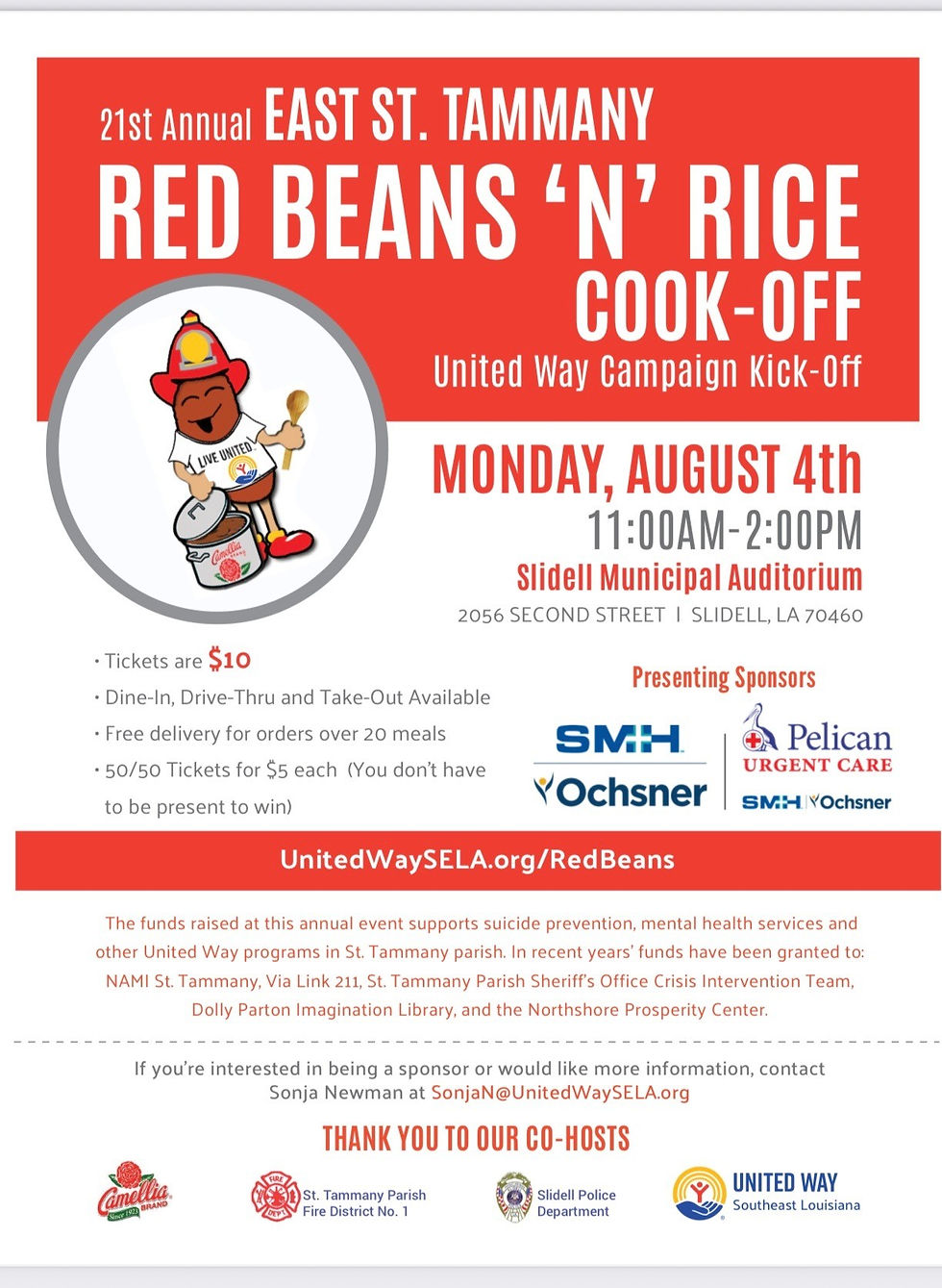 21st Annual EAST ST. TAMMANY RED BEANS "N" RICE COOK-OFF!