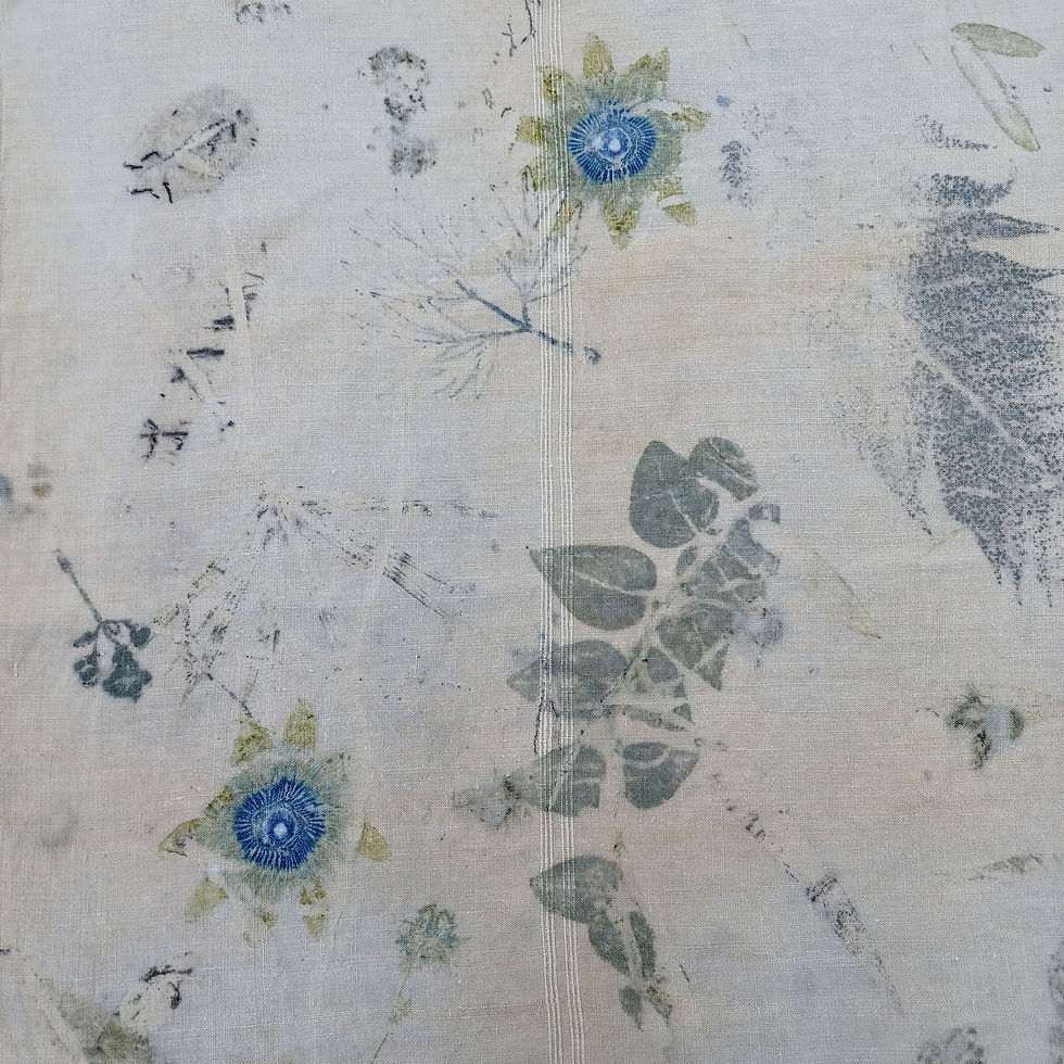 Miniature : Nappe écoprint passiflore