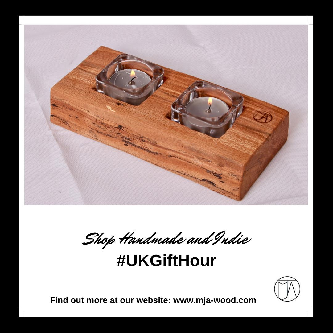 Spalted beech candle holders