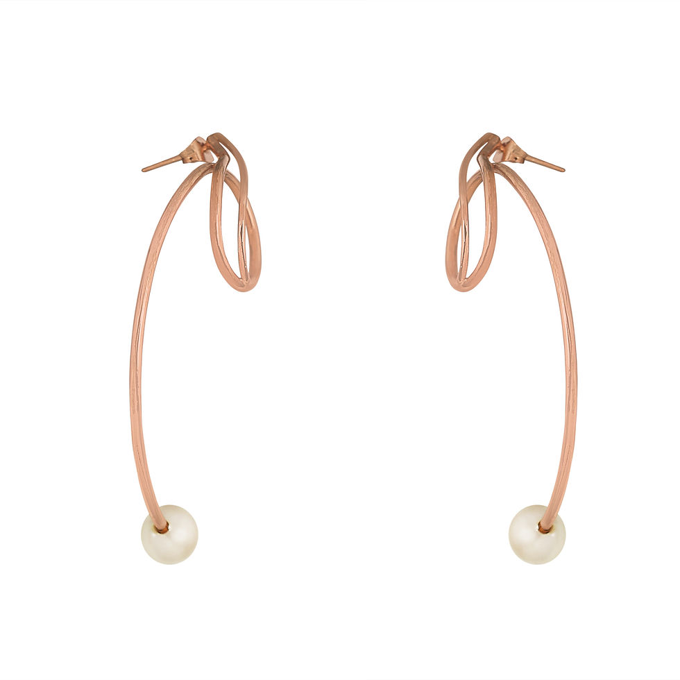 Thumbnail: PEARL TWIST DANGLERS