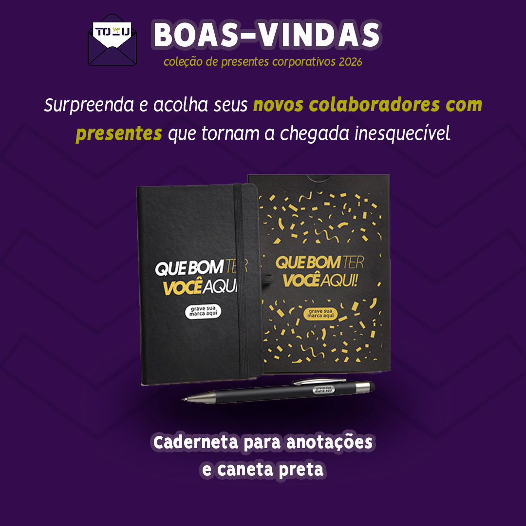 Caderneta para anotações e caneta.