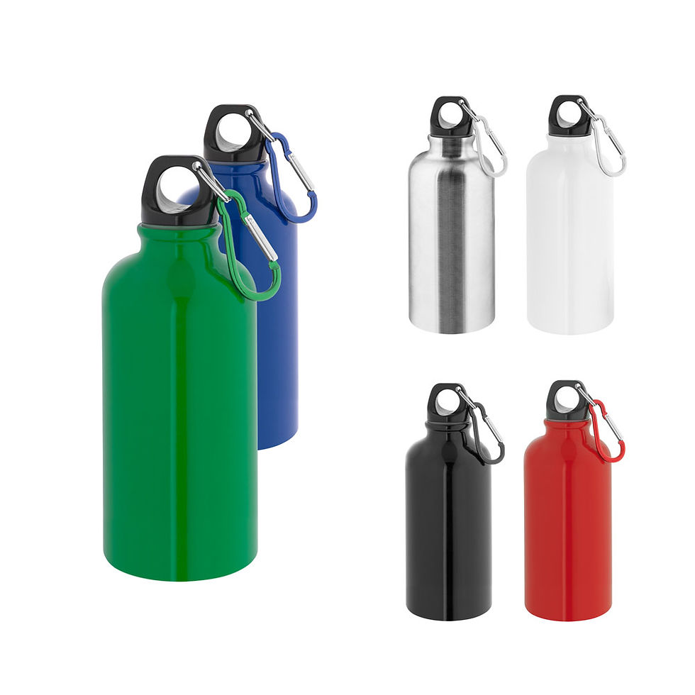 Miniatura: Squeeze esportiva em aço inox, de parede simples com acabamento brilhante (560)