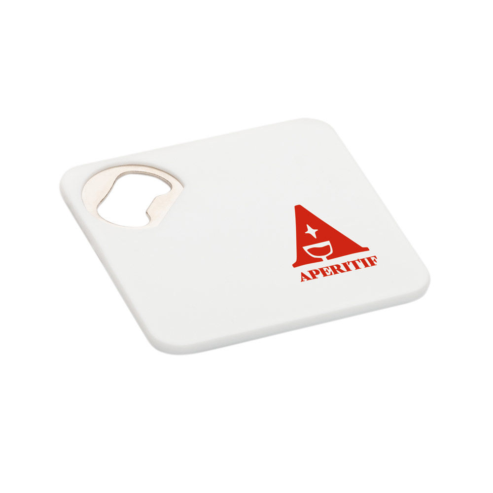 Porta copos em ABS com abridor de garrafas