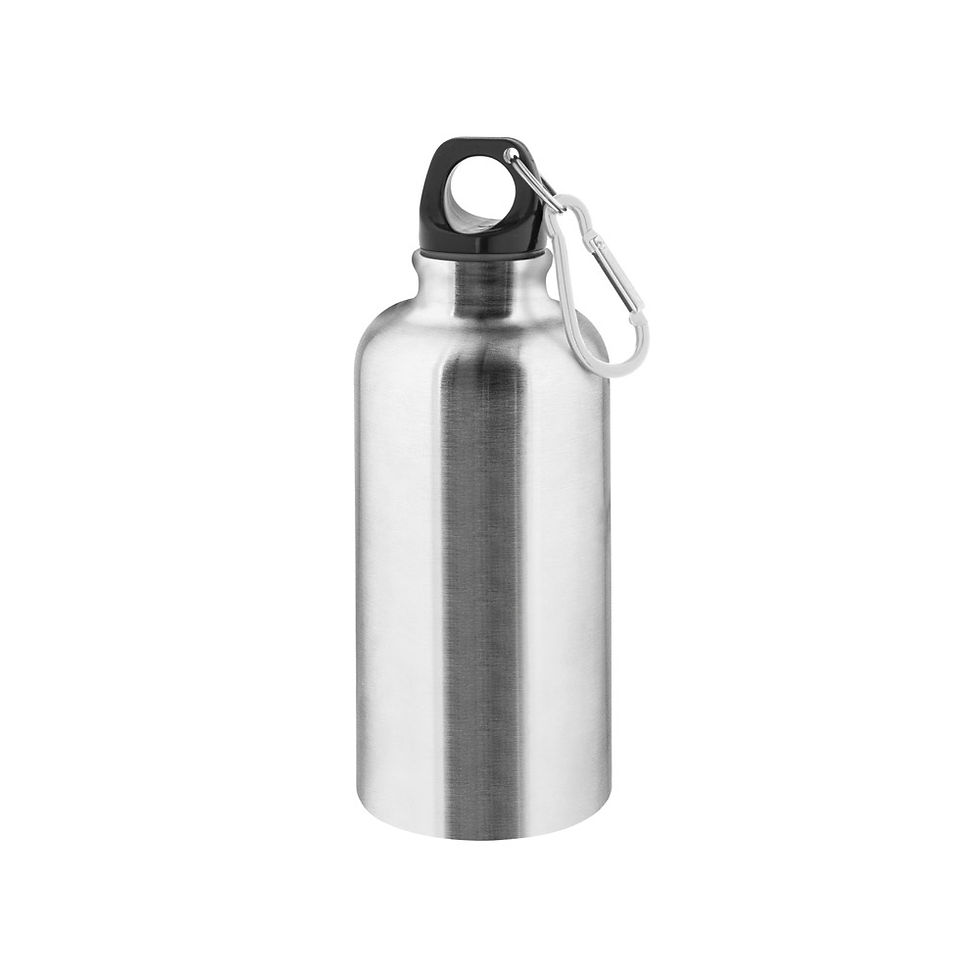 Miniatura: Squeeze esportiva em aço inox, de parede simples com acabamento brilhante (560)