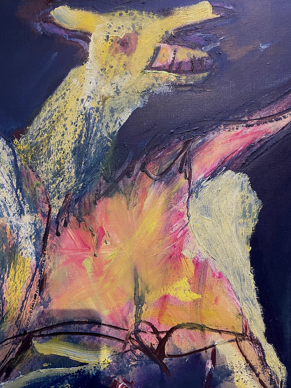 Miniature : Serge Vandercam (1924-2005),acrylique sur toile, signée, 1989, dim: 81x101 cm