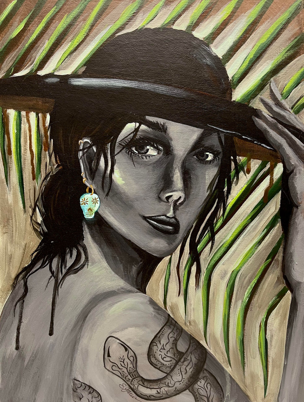 Woman with Palms, 2024