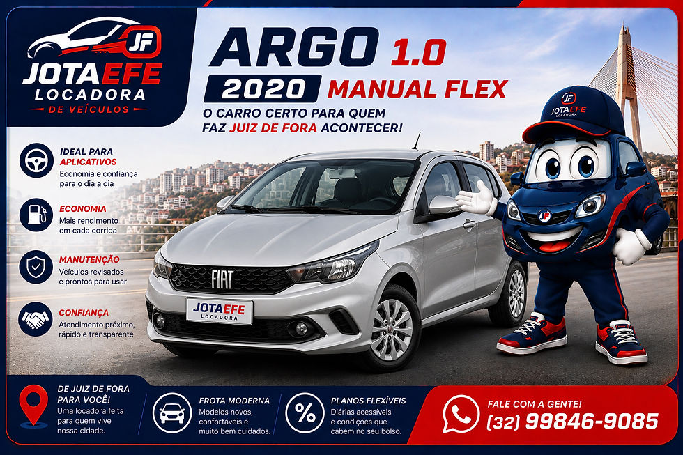 Fiat Argo 1.0 para aluguel em Juiz de Fora