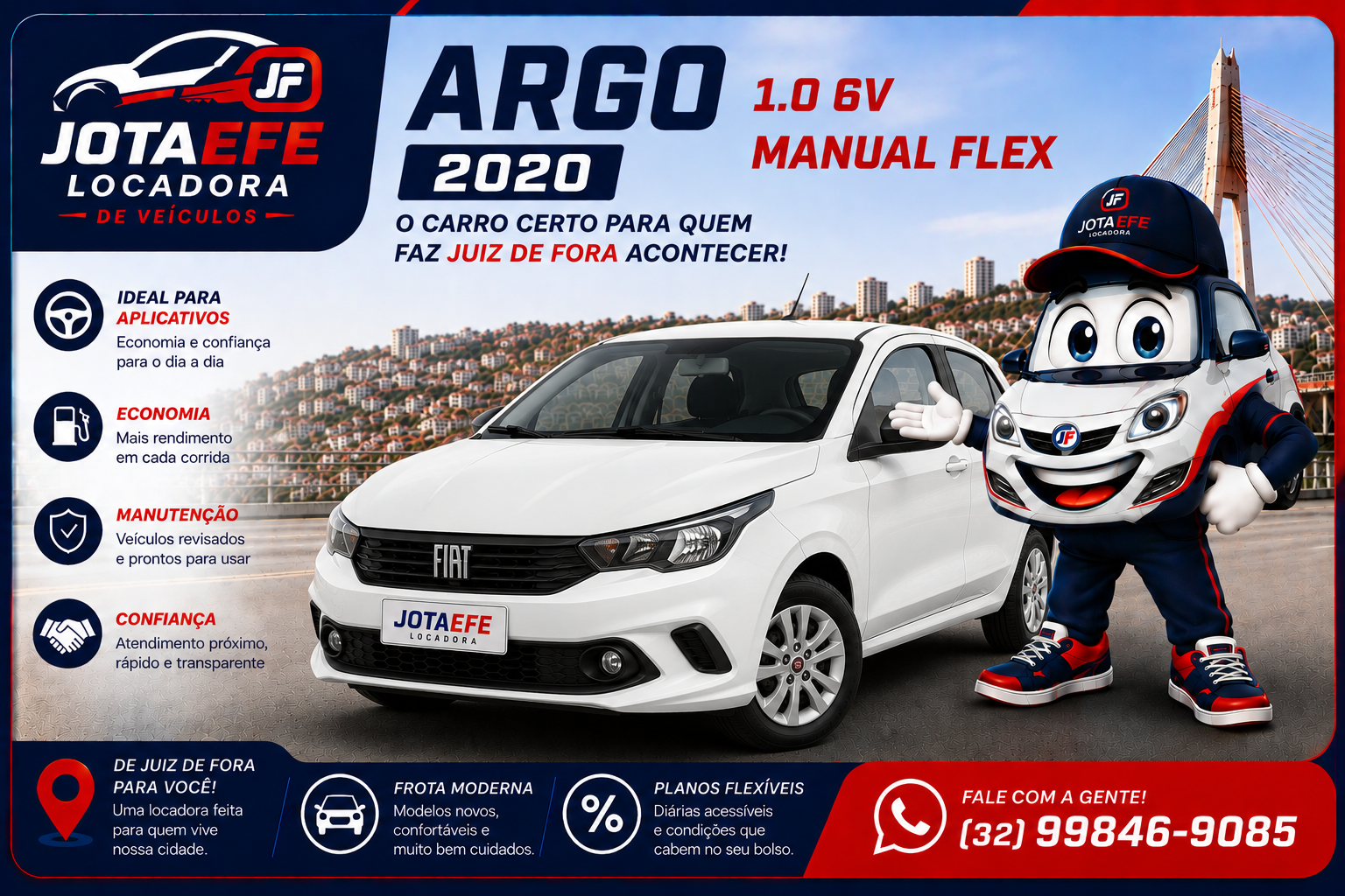 Fiat Argo Drive para aluguel em Juiz de Fora
