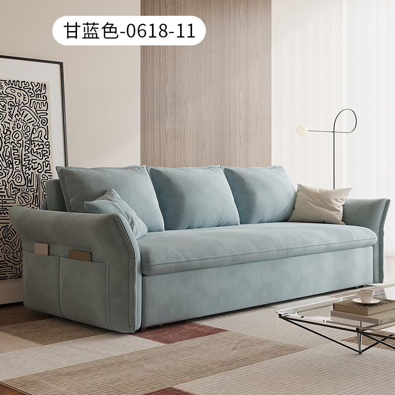 縮圖：折疊兩用梳化床 防貓抓科技絨布 小戶型客廳可拆洗梳化