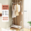 縮圖：可移動落地衣帽架 臥室衣架 收納置物架 掛衣架 簡易宿舍晾衣架子 Removable Floor Hanger, Storage Clothes Rack