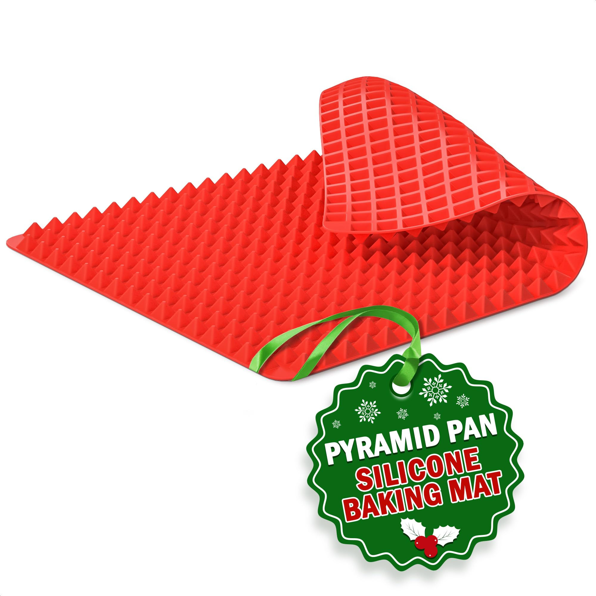 Non Stick Silicone Baking Mat Red Pyramid - 16x11 Baking Sheets Non Stick Baking