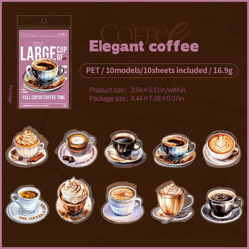 Thumbnail: TOMATO JAM GIRL Full Cup of Coffee Time Series Deco Stickers