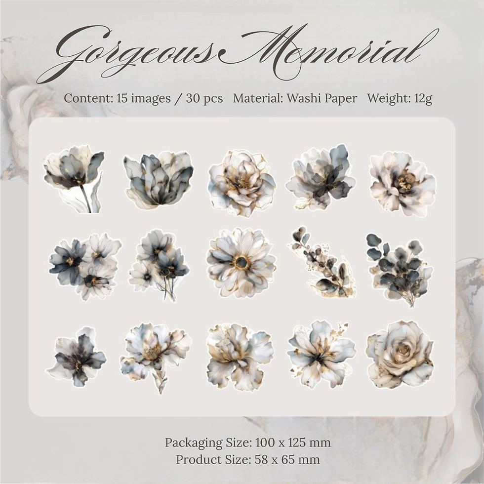 Thumbnail: MR PAPER Golden Light Flower Series Large Sticker Pack